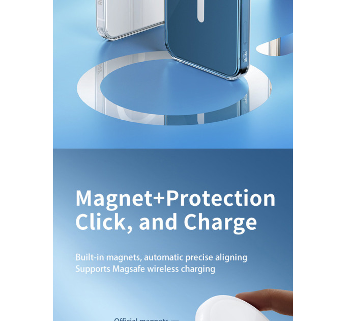 Прозорий чохол iPhone 14 MagSafe Remax Crys Series Magsafe Magnetic Phone Case RM-1690