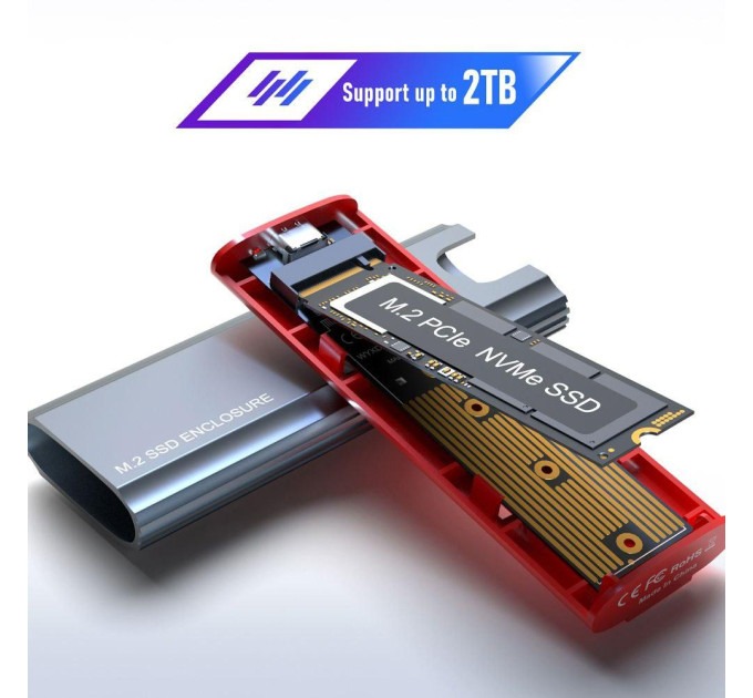 Зовнішня кишеня m.2 nvme SSD USB 3.0 + Type-C SmartGo
