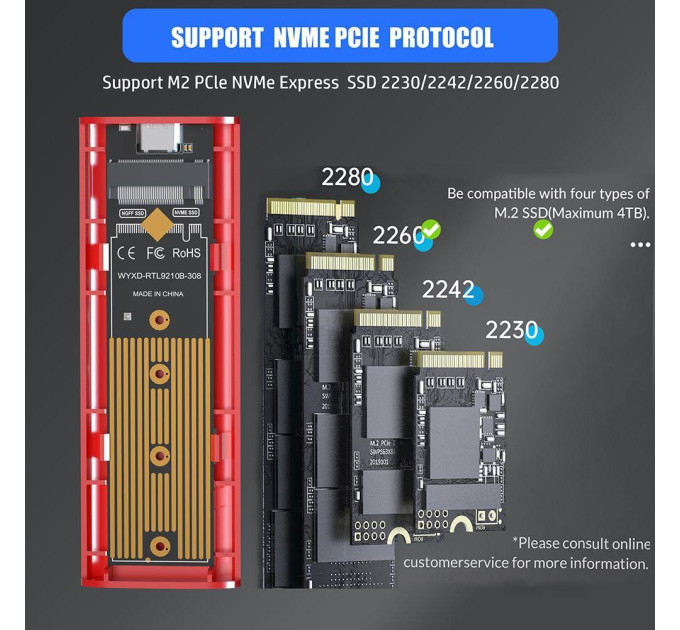 Зовнішня кишеня m.2 nvme SSD USB 3.0 + Type-C SmartGo