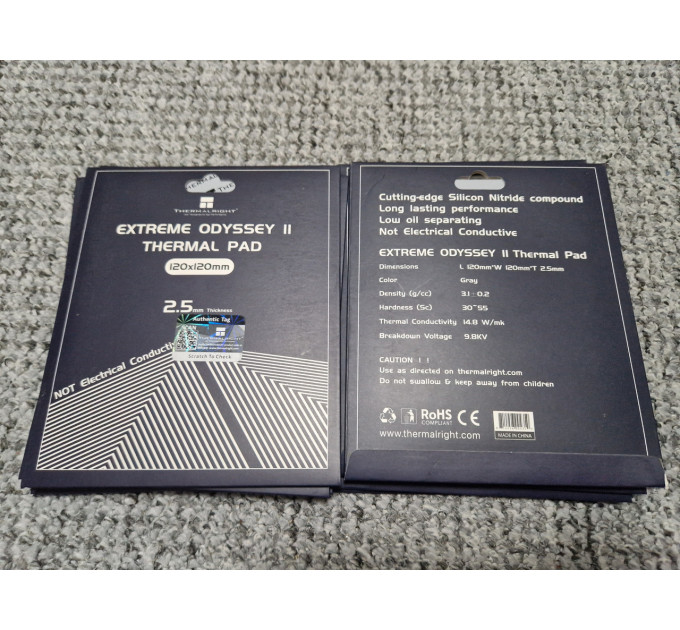Термопрокладка Thermalright EXTREME ODYSSEY II 120x120x2.5мм 14.8 W/mK