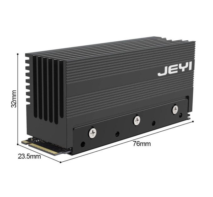Радіатор охолодження SSD M.2  2280 + термопрокладки Jeyi iGlacier
