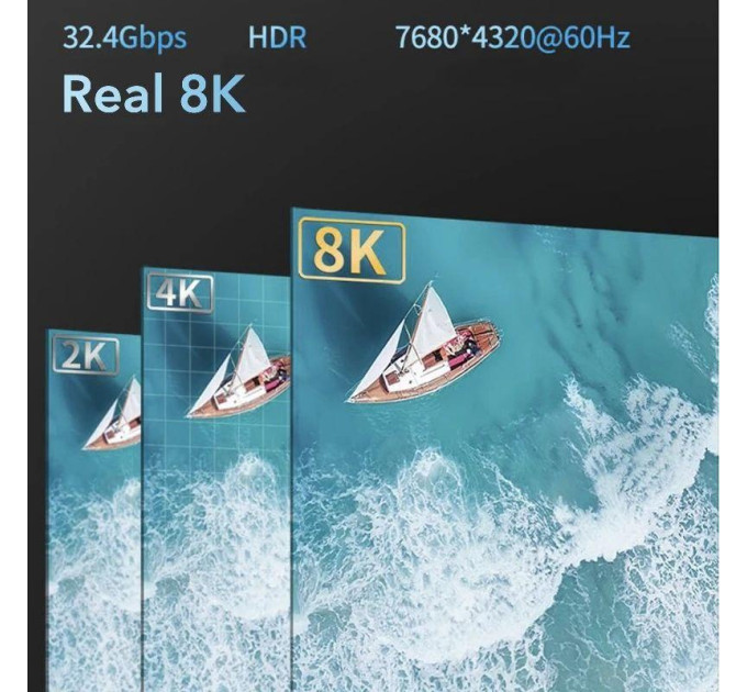Адаптер перетворювач конвертер  Type-C - DisplayPort 8K 60Hz Elink-W