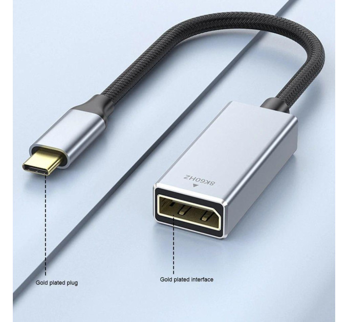 Адаптер перетворювач конвертер  Type-C - DisplayPort 8K 60Hz Elink-W