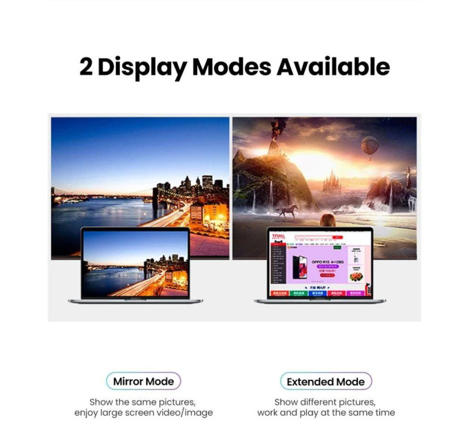 Адаптер перетворювач конвертер Type-C to HDMI SmartGo 4K 60Hz Pro V2.1 - 1,8м