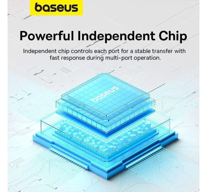 USB хаб Baseus BS-OH080 на 4 порти USB 3.0  Silver