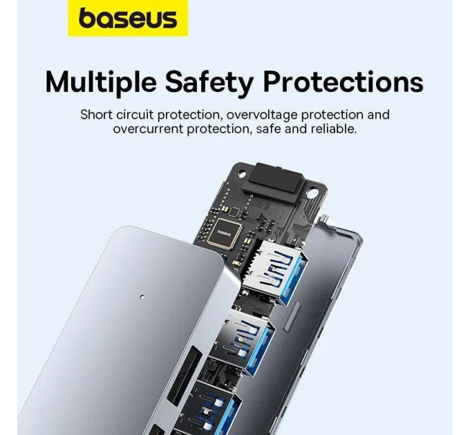 USB хаб Baseus BS-OH080 на 4 порти USB 3.0  Silver