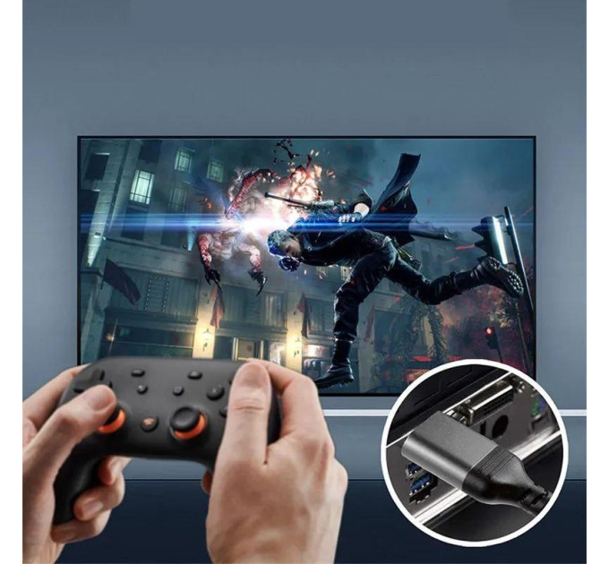 Кабель HDMI  - HDMI V2.0 4К 60Hz 2м  Kebidumei Gold SmartGo