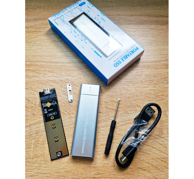 Зовнішня кишеня m.2 NVME pcie SSD Type-C - USB 3.0   M-Key NVMe-C01