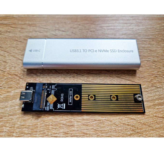 Зовнішня кишеня m.2 NVME pcie SSD Type-C - USB 3.0   M-Key NVMe-C01