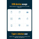 Type-c USB 3.0 хаб SmartGo 4 порти UniversalPort SmartGo
