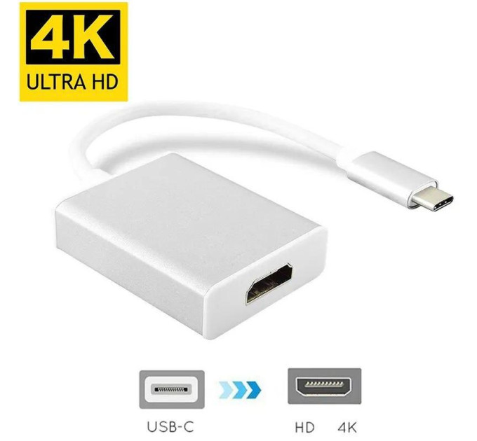 Адаптер перетворювач конвертер Type-C - HDMI 4К V2 SmartGo Адаптер перетворювач конвертер Type-C - HDMI 4К V2 SmartGo