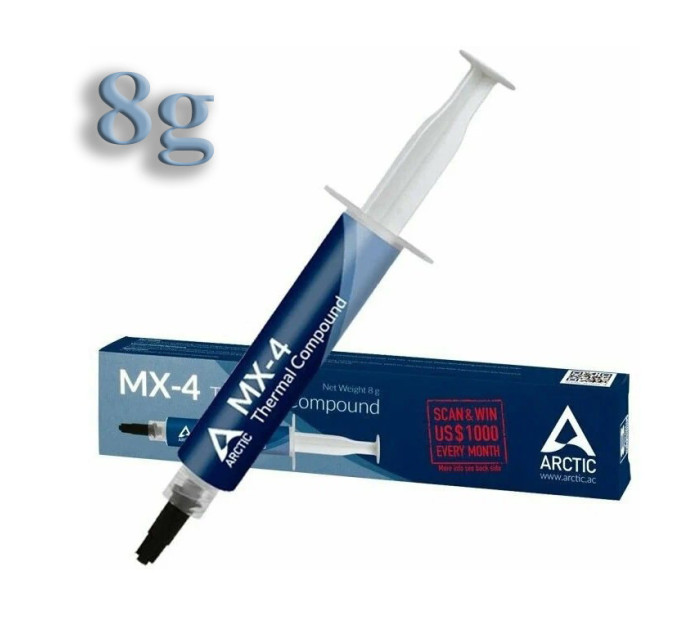 Термопаста ARCTIC MX-4 8 грам - 8.5 Вт/(м*К) Термопаста ARCTIC MX-4 8 грам - 8.5 Вт/(м*К)