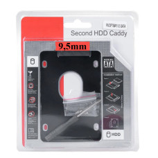 Карман-адаптер Optibay 9,5 мм для подключения 2.5“ HDD/SSD вместо DVD-привода ноутбука Карман-адаптер Optibay 9,5 мм для подключения 2.5“ HDD/SSD вместо DVD-привода ноутбука