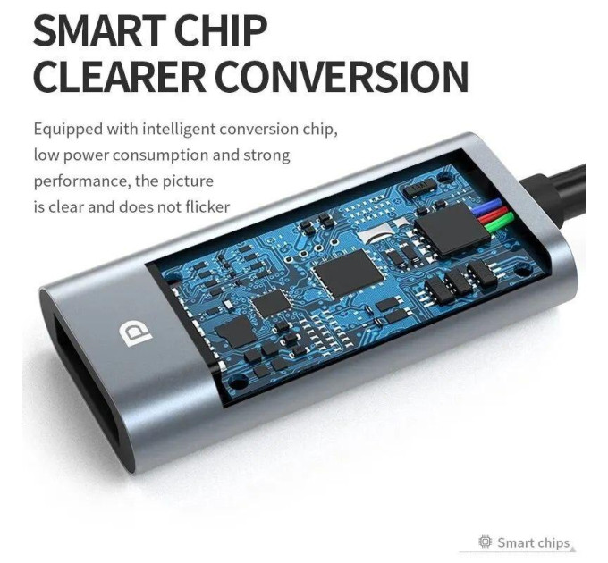Адаптер перетворювач конвертер  Type-C - DisplayPort 8K 60Hz SmartGo