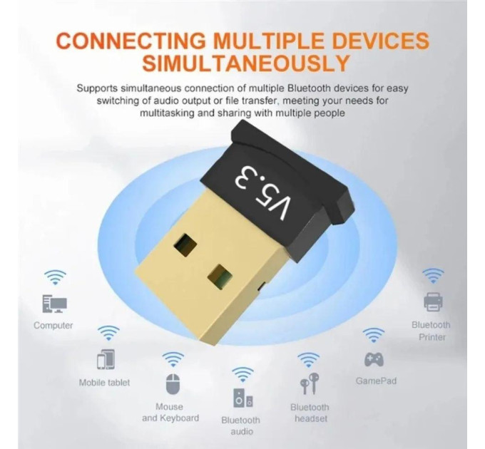 Bluetooth адаптер Dongle  USB Bluetooth 5.3 SmartGo