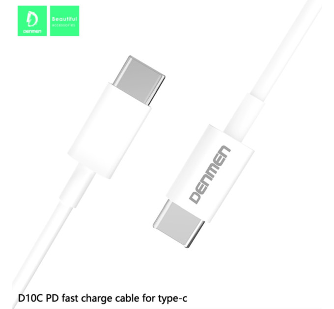 Кабель  Type-c - Type-c 100W Denmen D10C 1m