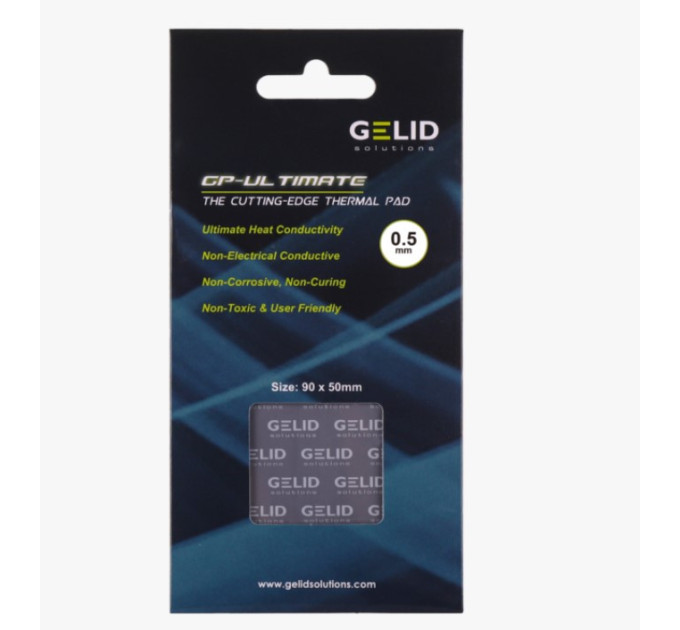 Термопрокладка GELID GP-Ultimate 90х50х0.5 мм 15w/mk TP-GP04-A Термопрокладка GELID GP-Ultimate 90х50х0.5 мм 15w/mk TP-GP04-A
