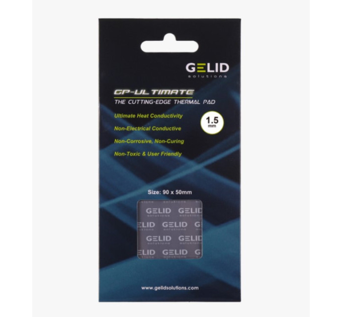 Термопрокладка GELID GP-Ultimate 90х50х1.5 мм 15w/mk TP-GP04-C Термопрокладка GELID GP-Ultimate 90х50х1.5 мм 15w/mk TP-GP04-C