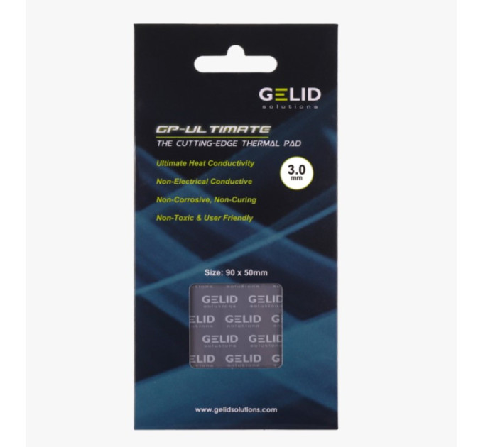 Термопрокладка GELID GP-Ultimate 90х50х3 мм 15w/mk TP-GP04-E Термопрокладка GELID GP-Ultimate 90х50х3 мм 15w/mk TP-GP04-E