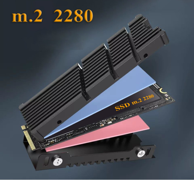 Радіатор охолодження SSD M.2 2280 + термопрокладки Jeyi iCold-2 Silver Радіатор охолодження SSD M.2 2280 + термопрокладки Jeyi iCold-2 Silver