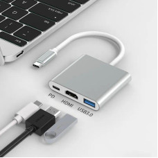 Адаптер преобразователь конвертер Type-C - HDMI USB Type-C 4K. Переходник Type-C - HDMI