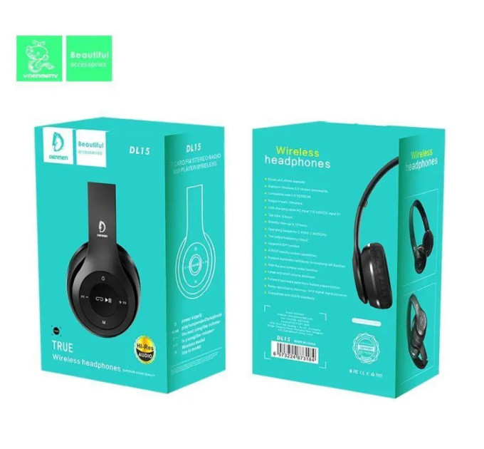Bluetooth навушники Denmen DL15 бездротові BT 5.0