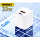 Зарядний пристрій 33W REMAX  Batt Series PD+QC Multi-Compatible Fast Charger  RP-U26 Білий