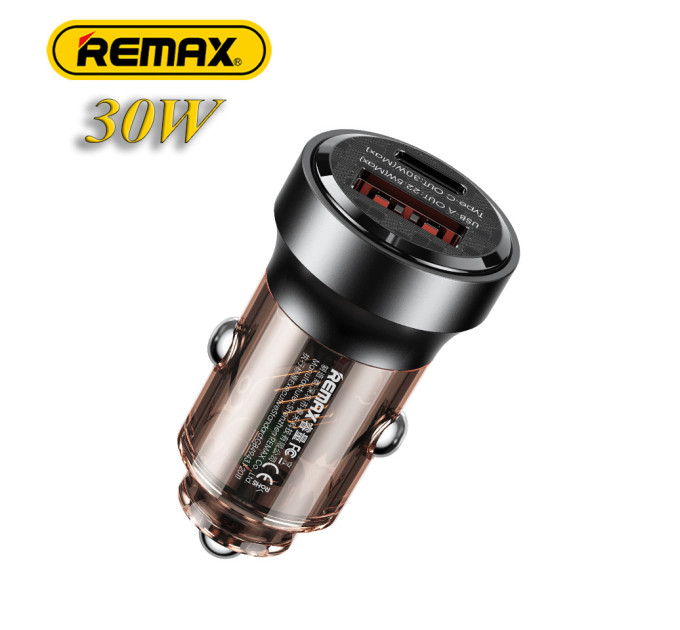 Автомобільний зарядний пристрій 30W REMAX Walking Series PD+QC  Cyberpunk Fast Car Charger RCC338  1C1A
