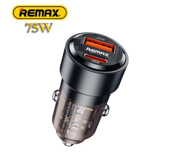 Автомобільний зарядний пристрій 75W REMAX Walking Series PD+QC 1C+1A Fast Car Charger RCC360