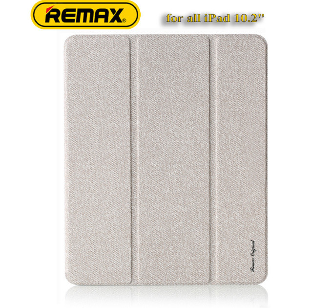 Чохол REMAX Chan Series Leather Case PT-10 for all iPad 10.2“ (2019-2022) бежевий + відсік для стілусу Чохол REMAX Chan Series Leather Case PT-10 for all iPad 10.2“ (2019-2022) бежевий + відсік для стілусу