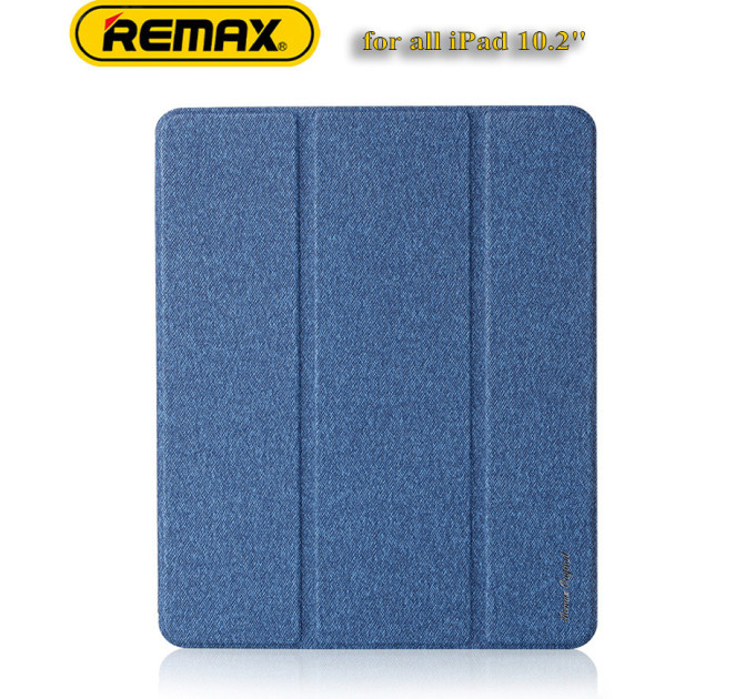 Чохол REMAX Chan Series Leather Case PT-10 for all iPad 10.2“ (2019-2022) синій + відсік для стілусу Чохол REMAX Chan Series Leather Case PT-10 for all iPad 10.2“ (2019-2022) синій + відсік для стілусу