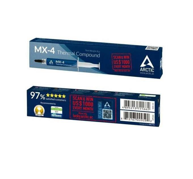 Термопаста ARCTIC MX-4 8 грам - 8.5 Вт/(м*К)