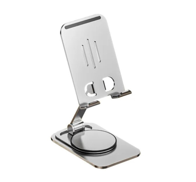 Металева складна підставка для  смартфона 360°  Silver