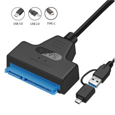 Переходник SATA -  Type-C + USB 3.0 для SSD-HDD Диска  2.5““ 20см SmartGo