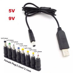 DC-DC Кабель 5V 9V перетворювач напруги + набір перехідників SmartGo DC-DC Кабель 5V 9V перетворювач напруги + набір перехідників SmartGo