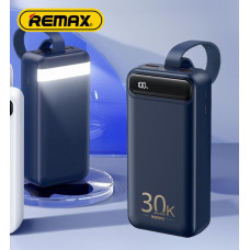 Powerbank 30000mAh 22.5W  Remax RPP-522  QC3.0 PD Быстрая зарядка + Фонарь. Синий