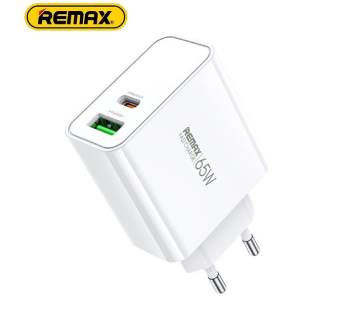 Зарядний пристрій 65W REMAX 65W Kiddy Seriess 1C+1A GaN Charger RP-U125 Зарядний пристрій 65W REMAX 65W Kiddy Seriess 1C+1A GaN Charger RP-U125