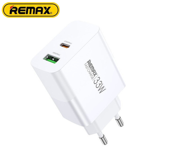 Зарядний пристрій 33W REMAX Kiddy Series 33W A+C Fast Charger RP-U122 Зарядний пристрій 33W REMAX Kiddy Series 33W A+C Fast Charger RP-U122