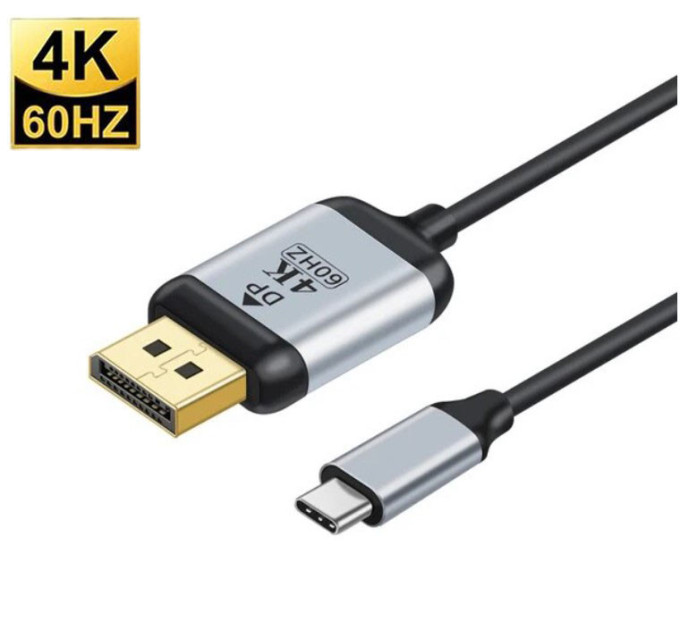 Кабель Type-C - DisplayPort 4K 60 Hz 1.8м Кабель Type-C - DisplayPort 4K 60 Hz 1.8м