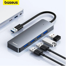 USB хаб Baseus BS-OH080 на 4 порта USB 3.0 Silver USB хаб Baseus BS-OH080 на 4 порта USB 3.0 Silver