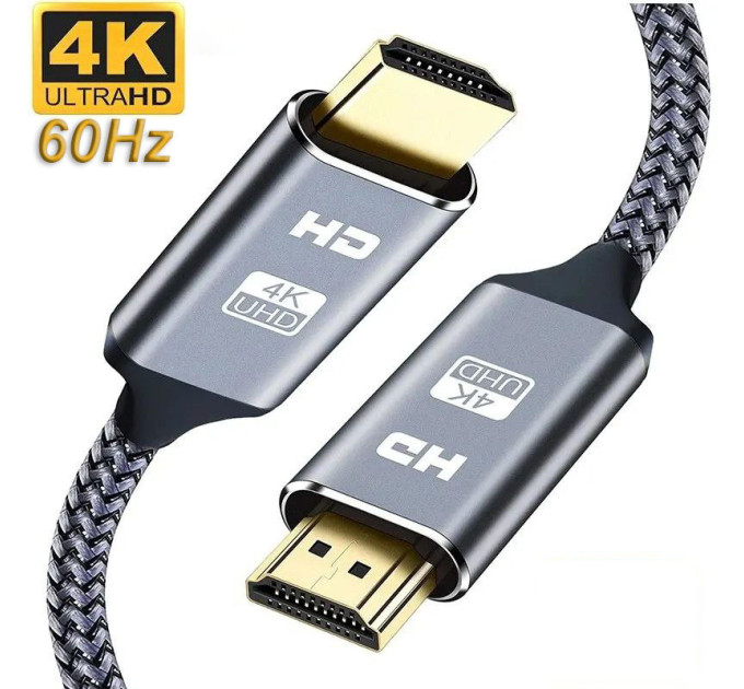 Кабель HDMI - HDMI V2.0 4К 60Hz 2м Kebidumei Gold SmartGo Кабель HDMI - HDMI V2.0 4К 60Hz 2м Kebidumei Gold SmartGo