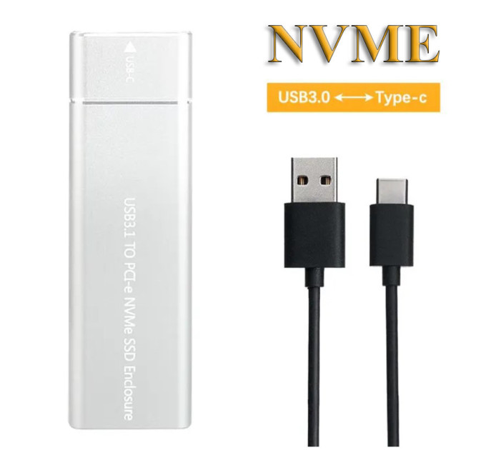 Зовнішня кишеня m.2 NVME pcie SSD Type-C - USB 3.0 M-Key NVMe-C01 Зовнішня кишеня m.2 NVME pcie SSD Type-C - USB 3.0 M-Key NVMe-C01