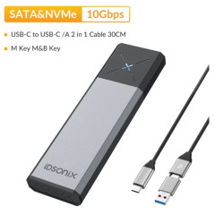 Зовнішня кишеня NVME NGFF m.2 SSD USB 3.0 + Type-C iDsonix Зовнішня кишеня NVME NGFF m.2 SSD USB 3.0 + Type-C iDsonix
