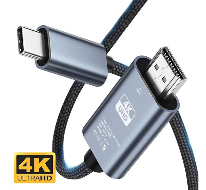 Кабель Type-C to HDMI SmartGo 4K 2м V1 Кабель Type-C to HDMI SmartGo 4K 2м V1