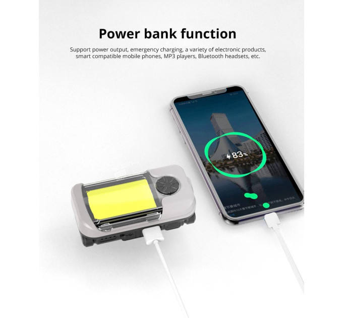 Кемпінговий ліхтар Power Bank з регулюванням яскравості Worklight S-301
