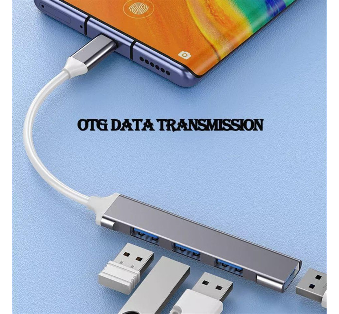 Type-c USB 3.0 хаб SmartGo 4 порти SmartGo