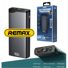 Powerbank 20000mAh 22.5W Remax RPP-129 QC3.0 PD Швидка зарядка. Металевий корпус Powerbank 20000mAh 22.5W Remax RPP-129 QC3.0 PD Швидка зарядка. Металевий корпус