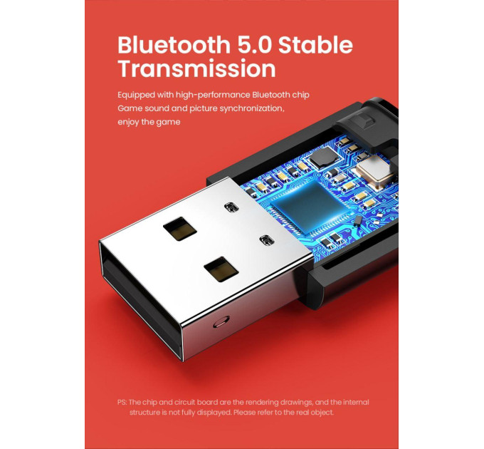 Ugreen CM408 Bluetooth адаптер підключення навушників для  Sony PS5 PS4, Nintendo, PC