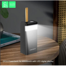 Powerbank 40000 mAh Denmen DP23  (DC5V/2.1A)  li-polymer + фонарь. Черный
