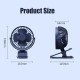 USB вентилятор портативний Cool Wind темно-синій, можливість встановити акумулятор 18650